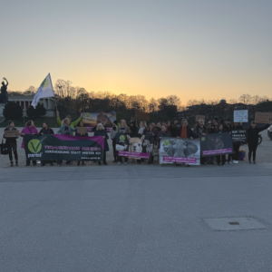 Demonstranten am 10.04.2025