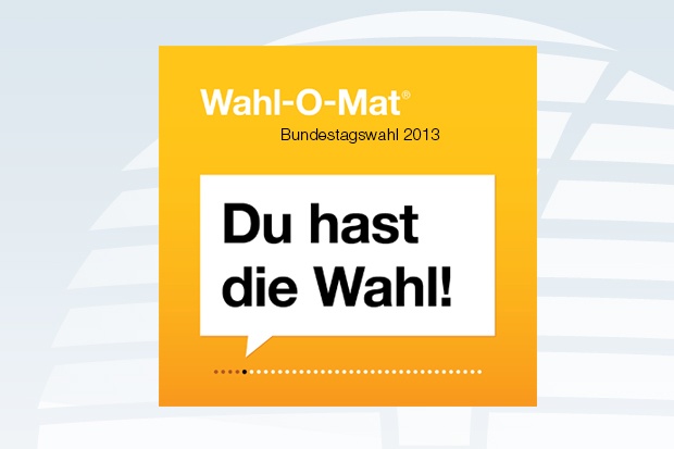 Wahl-O-Mat zur Bundestagswahl 2013 Bildquelle: bpb