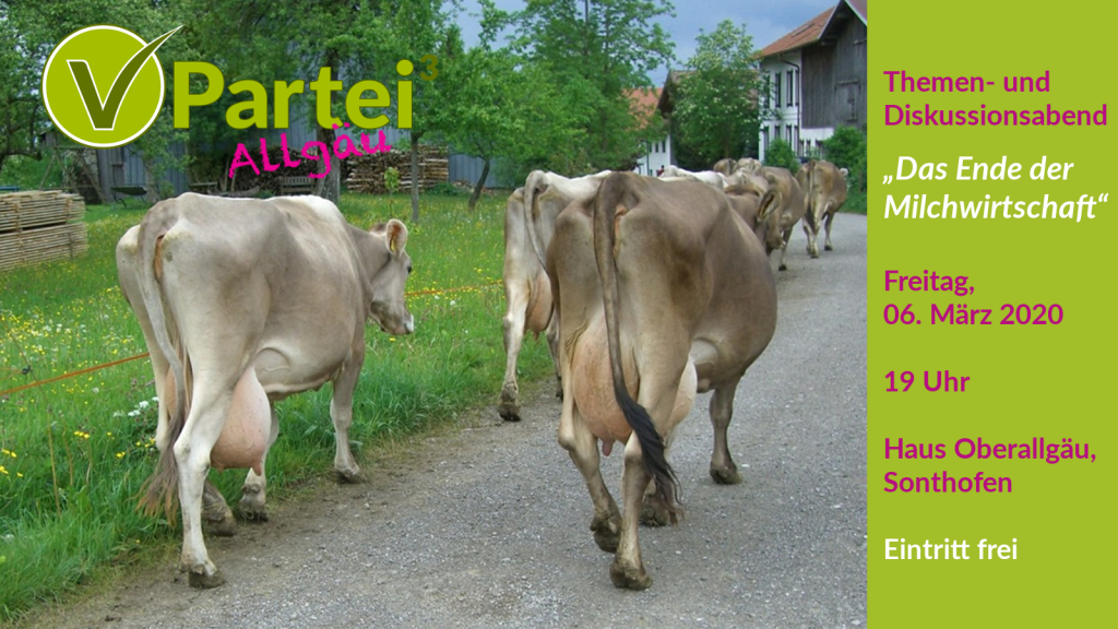 Themenabend Ende der Milchwirtschaft 6.3. 19 Uhr