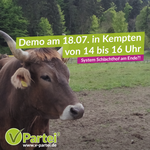 Demo: System Schlachthof am Ende?! am 18.7.2020 in Kempten